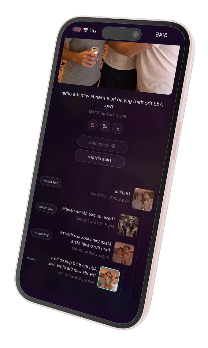 Sticker Camera history view